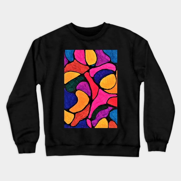 Stained Glass Mosaics 2-Neographic-art,Relaxing Art,Meditative Art Crewneck Sweatshirt by born30